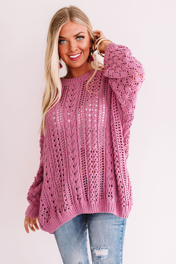 Season Of Snuggles Tunic Sweater in Pink Image - 3