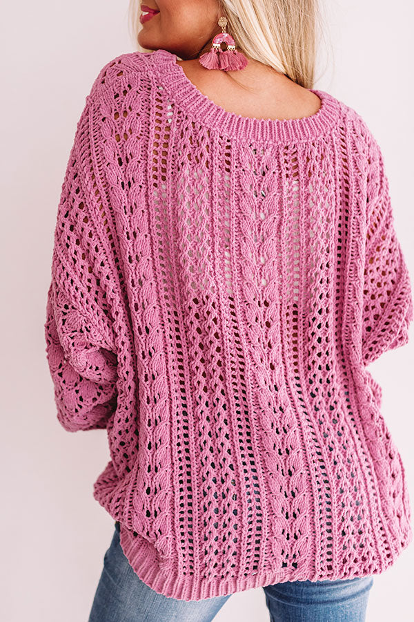 Season Of Snuggles Tunic Sweater in Pink Image - 5