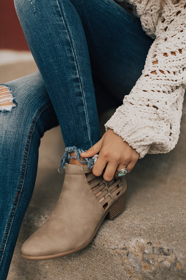 The Maren Bootie in Taupe Image - 2