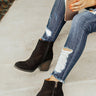 The Noelle Faux Suede Bootie in Black Image - 1