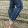 The Farrah Peep Toe Bootie in Light Slate Image - 1