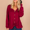 Positively Pretty Shift Top In Wine Image - 1