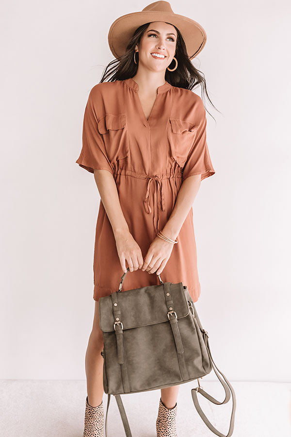 Harvest Honey Dress in Cinnamon Image - 4
