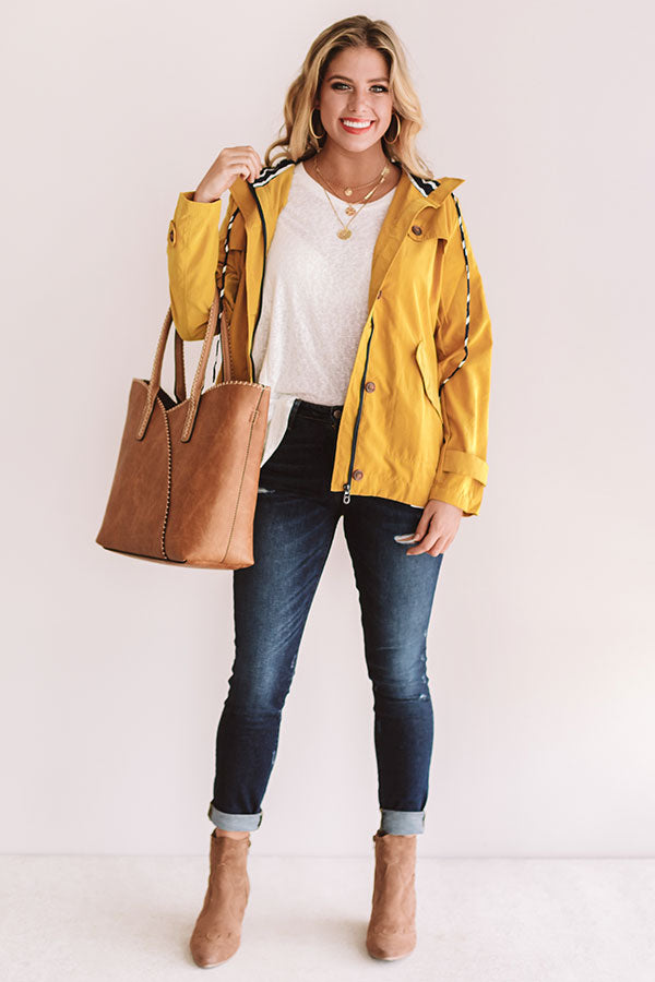 Meet Me By The Bay Lightweight Jacket in Marigold