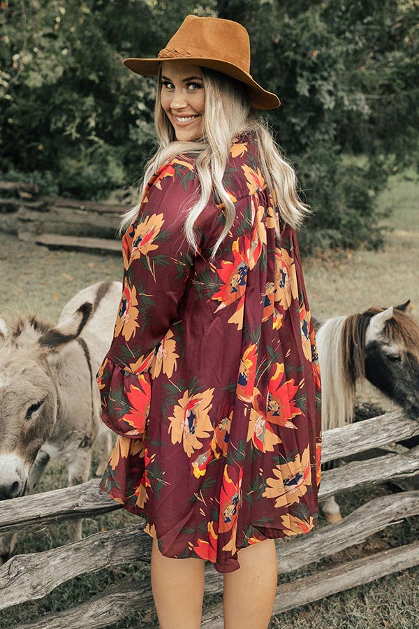 Moonlight Kisses Shift Dress in Windsor Wine Curves Image - 3
