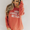 Dogs And Coffee Sweatshirt In Red Image - 1