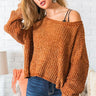 Denver Date Night Cropped Chenille Sweater in Cinnamon Image - 1