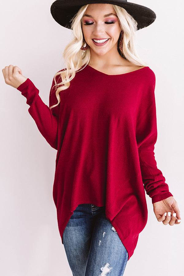 Miss You, Maybe Sweater in Crimson