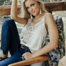 Insta-Worthy Satin Tank in Cream Image - 1