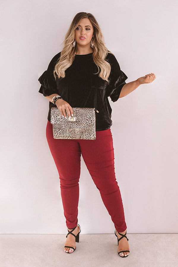 Paparazzi Please Velvet Top In Black  Curves Image - 2