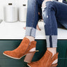 The McKinley Faux Suede Bootie in Maple Image - 1