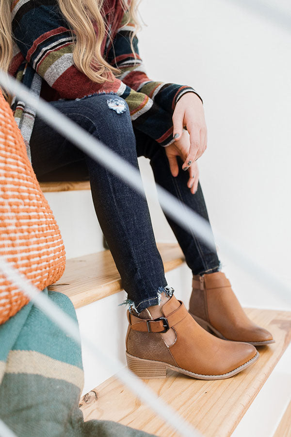 The Talia Faux Suede Leather Bootie