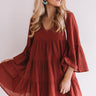 Sunrise Sippin' Babydoll Dress in Aurora Red Image - 1