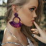 Cocktail Queen Earrings in Royal Plum Image - 1
