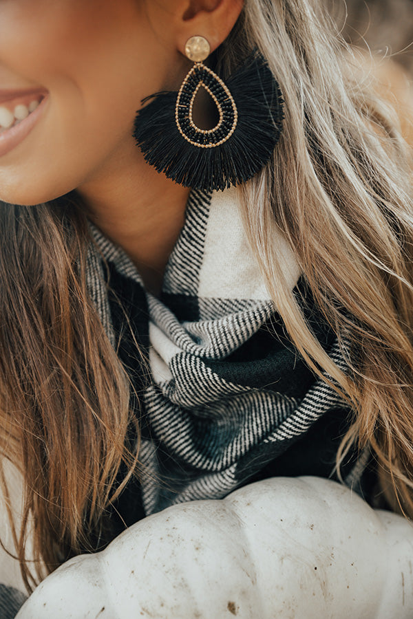 Stargazing Earrings In Black