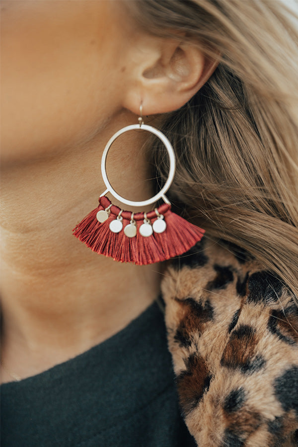 VIP Room Earrings In Merlot
