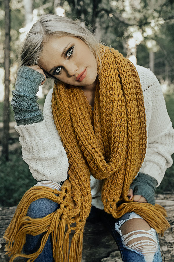 Pretty Cozy Knit Gloves in Pear Image - 2