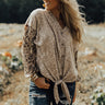 Latte Run Shift Top in Snake Print Image - 1