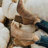 The Scarlet Peep Toe Bootie in Taupe Image - 1