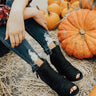 The Scarlet Peep Toe Bootie in Black Image - 1