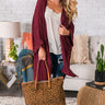 Weekend Out West Knit Cardigan in Merlot Image - 1