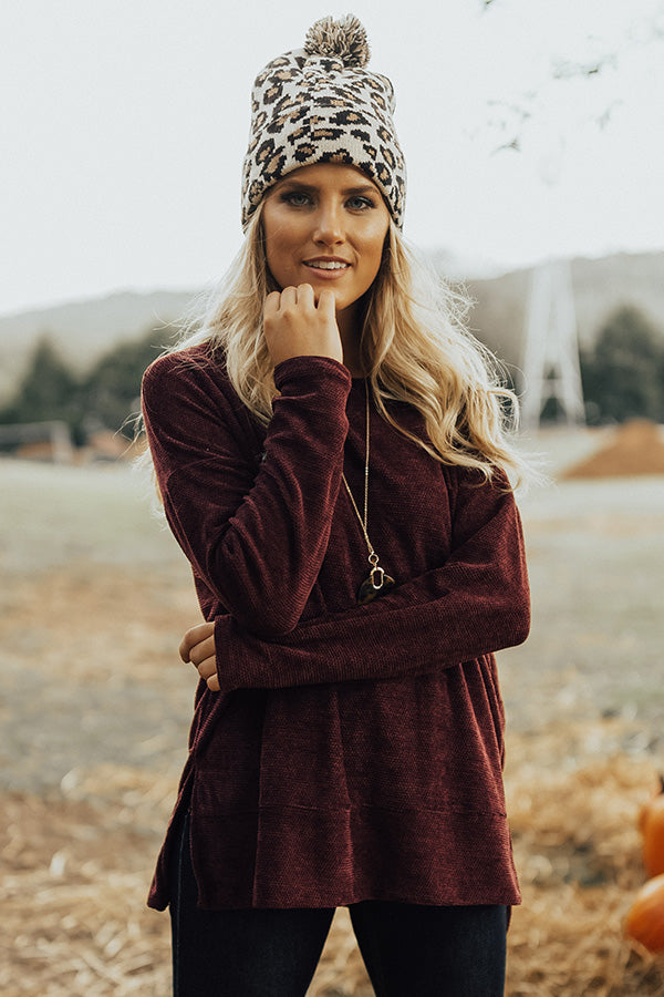 Luxe Comforts Shift Sweater in Purple