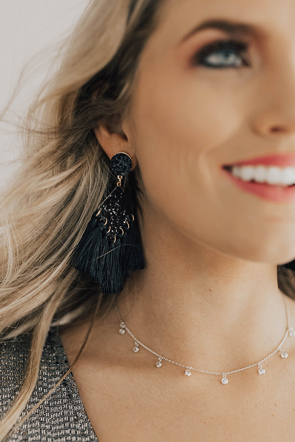 Frequent Flyer Earrings In Black