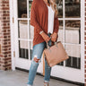 All About The Cuddles Cardigan in Rust Image - 1