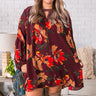 Starry Skies Shift Dress In Wine  Curves Image - 1