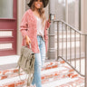 Pretty Cozy Chenille Cardigan in Rustic Rose Image - 1