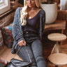 Pretty Cozy Chenille Cardigan in Charcoal Image - 1