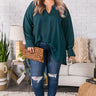 Livin' Luxe Shift Top in Deep Teal Curves Image - 1
