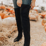The Clara Over The Knee Faux Suede Boot in Black Image - 1