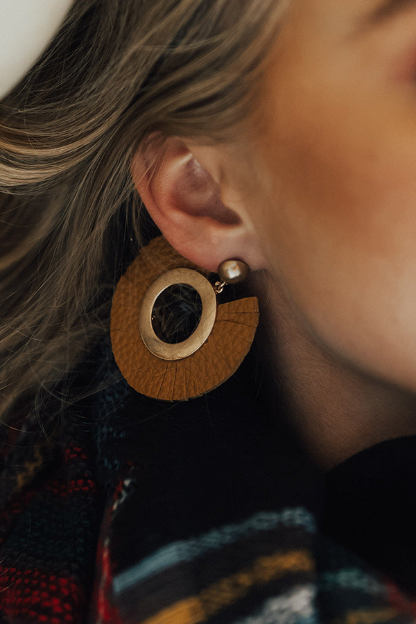 The City Scene Earrings In Mustard