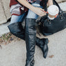 The Angie Faux Leather Knee High Boot in Black Image - 1