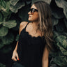 New York Nights Satin Tank in Black Image - 1