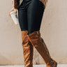 The Angie Faux Leather Knee High Boot in Brown Image - 1