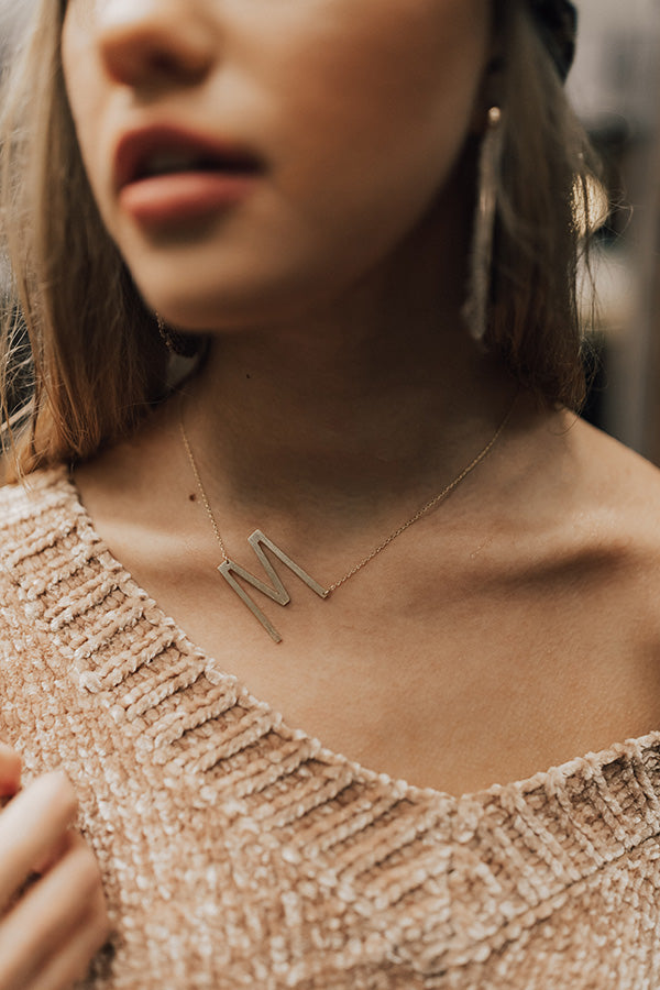 Jet Set Bliss Initial Necklace