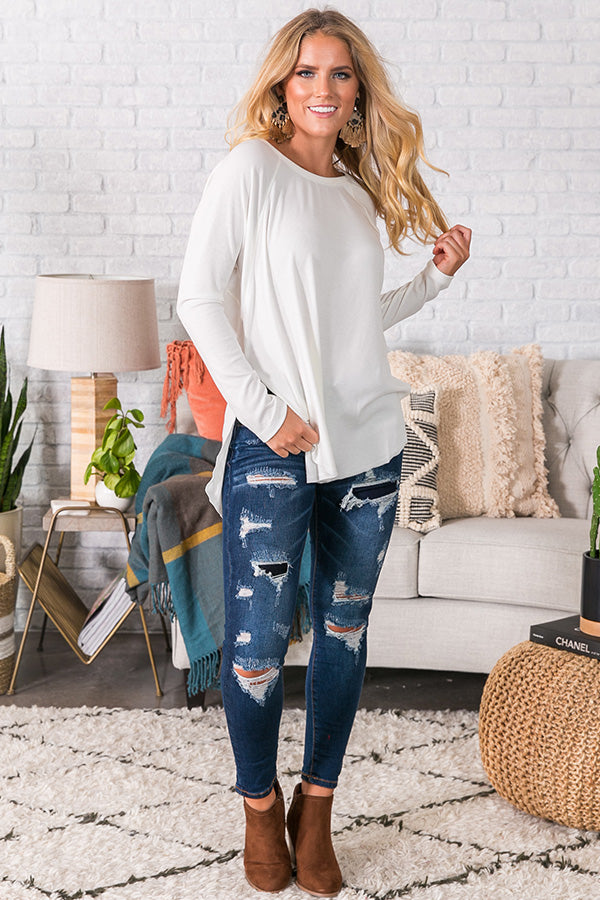 Beyond Blissful Shift Top in Ivory