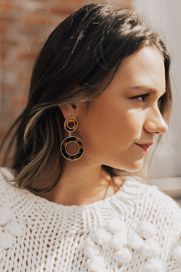 Backstage Pass Earrings In Tortoiseshell Image - 1