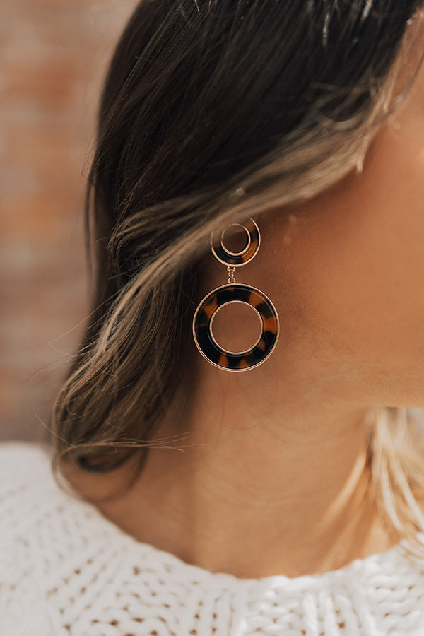 Backstage Pass Earrings In Tortoiseshell Image - 1