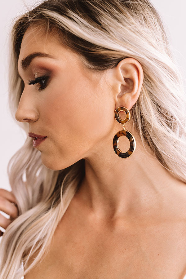 Backstage Pass Earrings In Tortoiseshell Image - 1