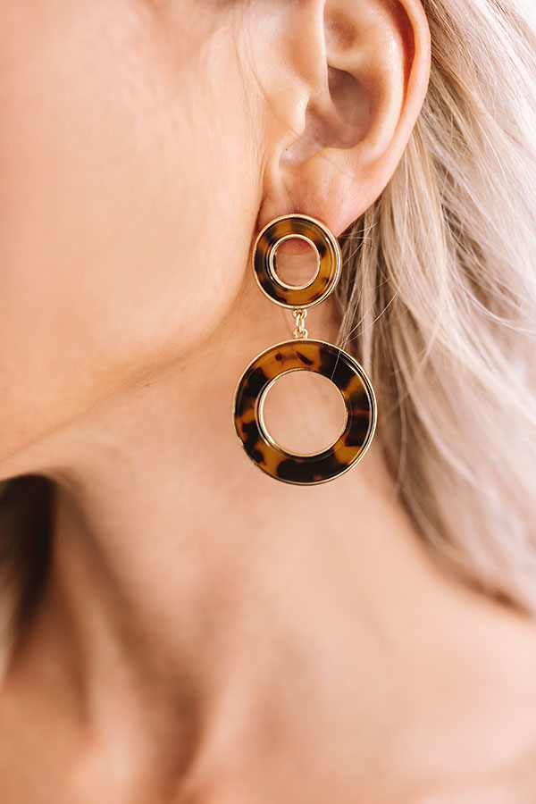 Backstage Pass Earrings In Tortoiseshell Image - 1