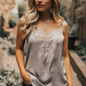 Insta-Worthy Satin Tank In Grey Image - 1