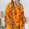 Endlessly Lovely Babydoll Dress In Mustard  Curves Image - 1