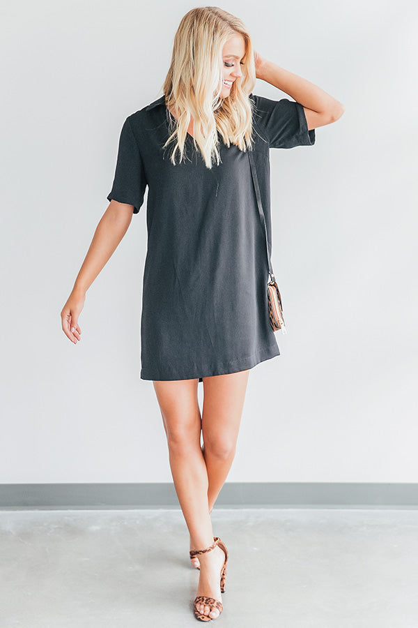 Forget Me Not Shift Dress In Black Image - 2