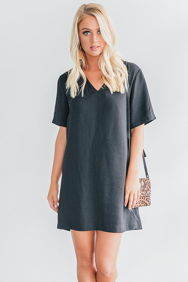 Forget Me Not Shift Dress In Black Image - 1