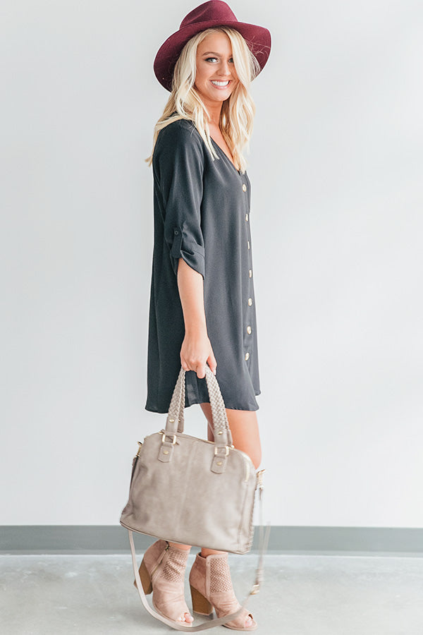 The Happiest Hour Shift Dress In Black Image - 5