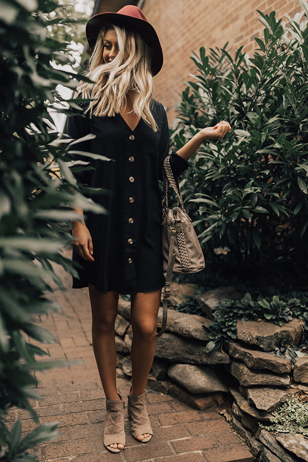 The Happiest Hour Shift Dress In Black Image - 2