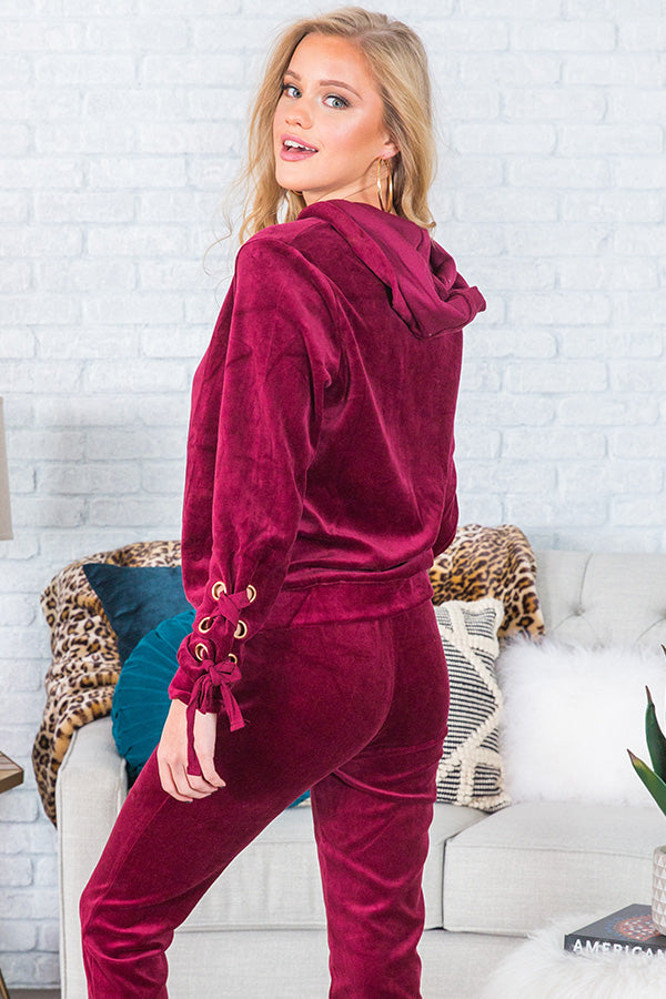 A Little Bit Softer Now Velour Hoodie Image - 4